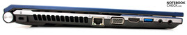 Linke Seite: Kensington, RJ-45, VGA, HDMI, USB 3.0, Audio Linke Seite: Kensington, RJ-45, VGA, HDMI, USB 3.0, Audio