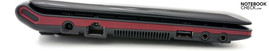 Linke Seite: Strom, RJ-45, Power-USB 2.0, Audio Linke Seite: Strom, RJ-45, Power-USB 2.0, Audio