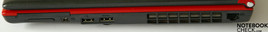 Rückseite: HDMI, VGA-Out, Netzanschluss, Akku