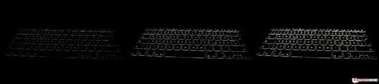 Die Tastaturbeleuchtung lässt sich in 16 Stufen fein regulieren. Die Tastaturbeleuchtung lässt sich in 16 Stufen fein regulieren.