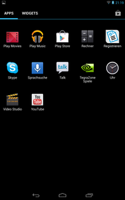...von HP vorinstallierte Apps auf dem Slate 7 Plus.