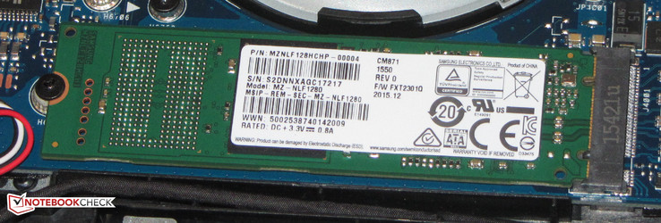 Eine SSD dient als Systemlaufwerk.