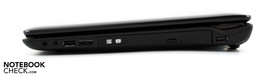 Rechte Seite: Line Out, Mic, USB, eSATA, DVD-LW, USB