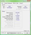 CPU-Z-Informationen über das Sony Vaio VGN-SZ71WN/C