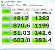 CrystalDiskMark der internen SSD