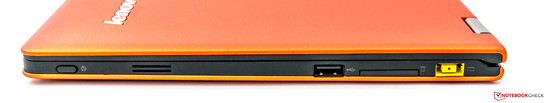 Rechte Seite: Rotation-Lock, USB 2.0, Kartenleser, Stromanschluss Rechte Seite: Rotation-Lock, USB 2.0, Kartenleser, Stromanschluss