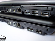 Oben HP 550 mit 3xUSB, unten HP Compaq 6735s mit 2xUSB. Oben HP 550 mit 3xUSB, unten HP Compaq 6735s mit 2xUSB.