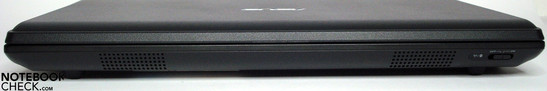 Vorderseite: Hardwareschalter für W-LAN und Bluetooth