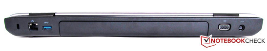 Rückseite: RJ45 (LAN) USB 3.0, VGA, Power