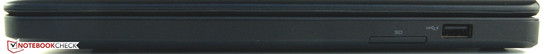 rechts: SD-Slot, 1 x USB 3.0
