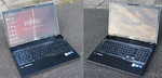 Das Fujitsu AH552/SL im Außeneinsatz. Das Fujitsu AH552/SL im Außeneinsatz.