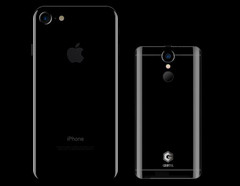 Das Geotel-Phone sieht besonders im Vergleich zum 4,7 Zoll-iPhone 7 richtig mini aus.