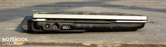 Linke Seite: AC, Modem , USB 2.0, DVD-Multibrenner, SmartCard