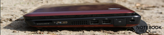 Rechte Seite: CardReader, 2 x USB, RJ45