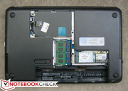Die entfernbaren RAM/HDD/WLAN/mSATA Slots ist ordentlich angeordnet