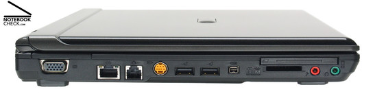 Zepto Znote 3414W linke Seite: VGA, Gigabit-LAN, Modem, S-Video Out, 2x USB-2.0, Firewire, ExpressCard/54, 3-in-1-Kartenleser, Mikrofon, Kopfhörer Zepto Znote 3414W linke Seite: VGA, Gigabit-LAN, Modem, S-Video Out, 2x USB-2.0, Firewire, ExpressCard/54, 3-in-1-Kartenleser, Mikrofon, Kopfhörer