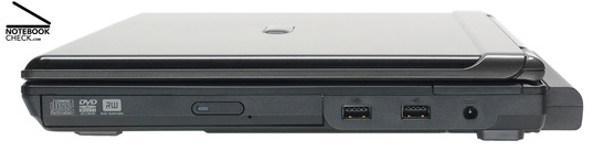 Zepto Znote 3414W rechte Seite: DVD-Laufwerk, 2x USB-2.0, Netzanschluss Zepto Znote 3414W rechte Seite: DVD-Laufwerk, 2x USB-2.0, Netzanschluss