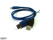 USB 3.0 Kabel mit zusätzlichem USB 2.0 Stromversorger