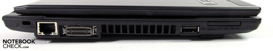 Linke Seite: Kensington, LAN, Easyport, USB, Cardreader Linke Seite: Kensington, LAN, Easyport, USB, Cardreader