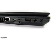 links vorne finden wir die Masse der Schnittstellen mit erheblichem Störpotential bei angeschlossener Peripherie