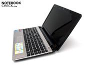 Der neue Asus Eee PC 1201T von der Seite, ...