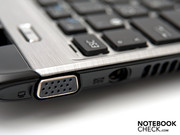 ... der Stromanschluss und ein VGA-Ausgang.