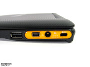 Mit dem Mini USB Port lässt sich das AC100 als externer Massenspeicher am PC anschließen Mit dem Mini USB Port lässt sich das AC100 als externer Massenspeicher am PC anschließen