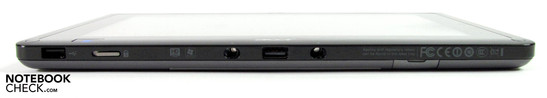 Frontseite: USB, displayverriegelung, USB, SIM