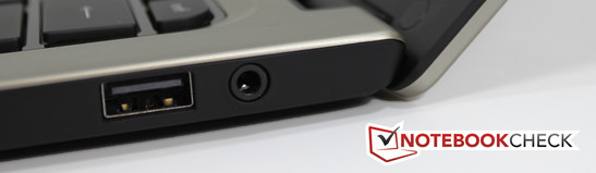 rechts: USB 2.0, Kopfhörer-/Mikrofon-Combo