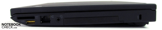 Rechte Seite: Cardreader, USB 2.0, LAN, Audio, Kensington Rechte Seite: Cardreader, USB 2.0, LAN, Audio, Kensington