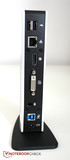 2x USB 2.0, LAN, Display Port, DVI, Kensington Lock, USB-3.0-Verbindung zum Notebook, Stromanschluss