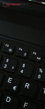 Über "Fn+F4" lässt sich das Touchpad ein- bzw. ausschalten. Auch automatische Erkennung einer Maus ist möglich.