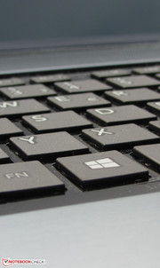 Die Tasten verfügen über einen mittleren Hub.