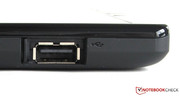 Die USB-Host-Buchse lässt sich durch eine Schiebeklappe abdecken.