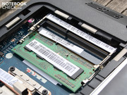 wie der Arbeitsspeicher (2GB, 1 Slot frei)