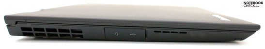 Linke Seite: Audioport (Kombination), USB 2.0