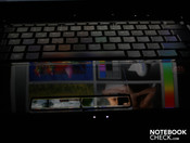 in spiegelnder Arbeitsumgebung