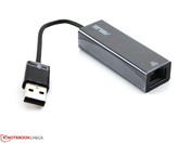 Improvisiert: Der Nutzer muss mit einem USB to Ethernet Dongle aushelfen.