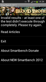 Smartbench 2011 ließ sich nicht ausführen.