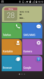 Im Modus "Einfach" sieht die Oberfläche ein wenig wie Windows Phone 8 aus.