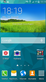 Die "TouchWiz"-Oberfläche basiert auf Android 4.4 und ist im Vergleich zum Galaxy S5 unverändert.
