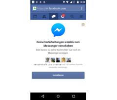 Bald lassen sich Nachrichten in Facebook mobil nur mehr im Messenger ansehen.