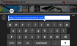 Die virtuelle Tastatur des Lumia 625 im Querformat.