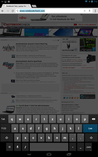 Tastatur im Hochformat