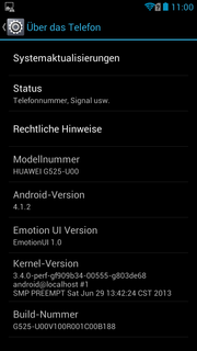 Auf dem Huawei Ascend G525 läuft Android in der Version 4.1.2.