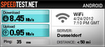 Datendurchsatz Samsung Galaxy Tab per WLAN