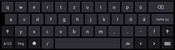 Tastatur im Querformat. Tastatur im Querformat.