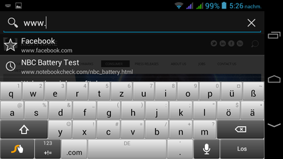 Android-Tastatur hochkant