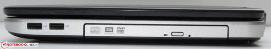 rechte Seite: DVD-Brenner, 2x USB 2.0