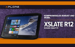 Xplore Xslate R12: Robustes Tablet für den Profi-Einsatz mit Kaby Lake